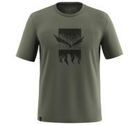 Salewa Eagle 3cime Short Sleeve T-shirt Green M Men