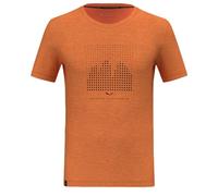 Salewa, Eagle Dotted Mountain Trainer Merino T-shirt Men, Male, Orange, XL
