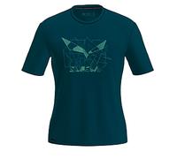 Salewa Eagle Geometric Short Sleeve T-shirt Blue S Men