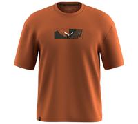 Salewa Eagle Hybrid Loose Short Sleeve T-shirt Brown M Men