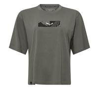 Salewa Eagle Hybrid Loose Short Sleeve T-shirt Green L Woman