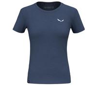 Salewa Eagle Minilogo Merino Short Sleeve T-shirt Blue M Woman