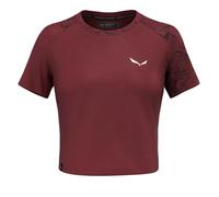 Salewa Lavaredo Hemp Cropped T-Shirt Women, Red, M