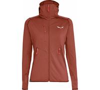 Salewa - Lightweight Stretch Fleece with Polarlite Zip - Agner Hybrid PL DST W FZ Hoody Etruscan Red Melange for Women - Size S Red S
