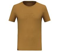 Salewa Men's Eagle Poem Dry T-Shirt M T-Shirt Golden Brown