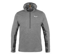 Salewa Mens Hooded Regular Fit Long Sleeve Sweatshirt in Heather Grey - Size Small