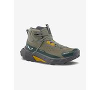 Salewa Pedroc 2 Leather Mid Powertex Boots Green Grey Shaft Yellow - 44