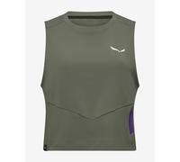 Salewa Pedroc Dry Light Sleeveless T-Shirt Dark Green Women - 38