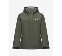 Salewa Puez Aqua 4 Powertex 2.5L Hooded Jacket Chrome Green Women - 46