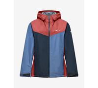 Salewa Puez Aqua 4 Powertex 2.5L Hooded Jacket Red Blue Women - 40
