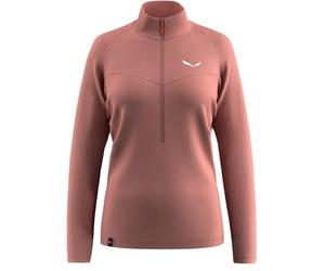 Salewa Puez Cammino Polarlite Half Zip Jacket Women, Desert Pink, M