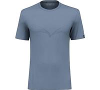 Salewa Puez Eagle Sketch Merino T-Shirt Men, Java Blue, 48/M, Male