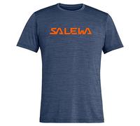 Salewa Puez Hybrid 2 Dry M S/S Tee, Navy Blazer Melange, M, Male