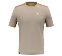 Salewa, Puez Hybrid Dry T-shirt Men, Male, Beige, XL