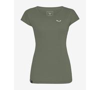 Salewa Puez Melange Dry Short Sleeve T-Shirt Chrome Green Women - 32