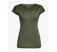 Salewa Puez Melange Dry Short Sleeve T-Shirt Dark Green Women - 40