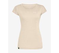 Salewa Puez Melange Dry Short Sleeve T-Shirt Light Beige Women - 40