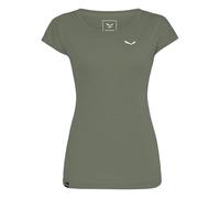 Salewa Puez Melange Dry Short Sleeve T-Shirt Chrome Green Women - 40