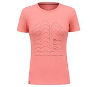 Salewa Pure Skyline Dry W T-Shirt, Lantana Pink Melange, XL, Female