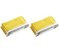 Salewa Rescue Blanket, Green-Black-Orange-Grey-Blu, Unisex (Pack of 2)