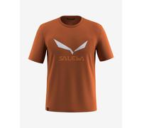 Salewa Solid Logo Dri-Rel Short Sleeve T-Shirt Pearl Orange - M