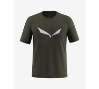 Salewa Solid Logo Dri-Rel Short Sleeve T-Shirt Spruce Green - L