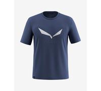Salewa Solid Logo Dri-Rel T-shirt dark blue white logo - M