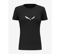 Salewa SolidLogo Dri-Release Short Sleeve T-Shirt Black White Logo Women - 42