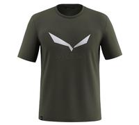 Salewa Solid Logo Dri-Rel Short Sleeve T-Shirt Spruce Green - M