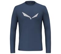 Salewa - Solidlogo Dry L/S Tee - Longsleeve size L, blue