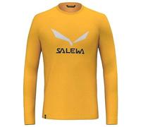 Salewa Solidlogo Dry Long Sleeve Tee Men, Gold, 46/S, Male