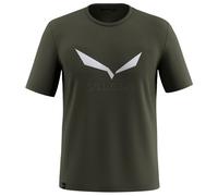 Salewa - Solidlogo Dry T-Shirt - Sport shirt size 34 - XS, olive