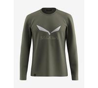 Salewa Solidlogo long sleeve T-shirt pale olive green - M