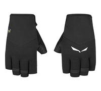 Salewa Via Ferrata Leather Gloves, Black Out, M, Unisex