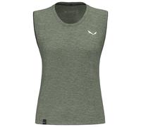 Salewa - Women's Eagle Minilogo Alpine Merino Tank Top - Merino shirt size 12, olive