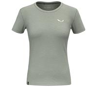 Salewa - Women's Eagle Minilogo AM T-Shirt - Merino shirt size 12, grey