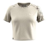 Salewa - Women's Lavaredo Hemp Crop T-Shirt - Sport shirt size 14, sand/grey