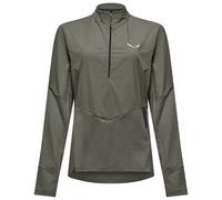 Salewa - Women's Pedroc Dry Wind HZ Tee - Longsleeve size 10, grey/olive