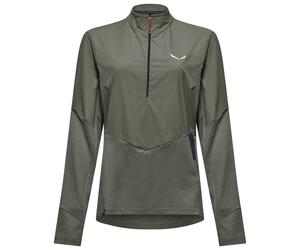 Salewa - Women's Pedroc Dry Wind HZ Tee - Longsleeve size 8, grey/olive