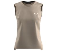 Salewa - Women's Puez Alpine Merino Hybrid Tank Top size 10, sand/grey