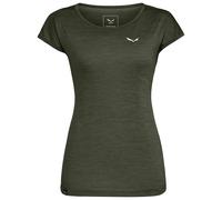 Salewa - Women's Puez Melange Dry S/S Tee - T-shirt size 16, olive