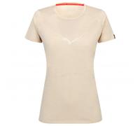 Salewa - Women's Pure Eagle Sketch All Mountain T-Shirt - Merino shirt size 8, sand