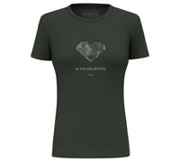 Salewa Women's Pure Heart Dry W T-Shirt Dark Olive