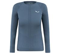 Salewa - Women's Zebru Responsive L/S Tee - Merino base layer size 10, blue
