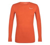 Salewa Zebru Fresh Merino Responsive Long Sleeve Tee Men, Red Orange, 48/M, Male