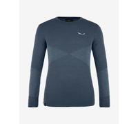 Salewa Zebru Long Sleeve Base Layer Top Blue Kids - S