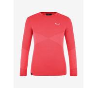 Salewa Zebru Long Sleeve Base Layer Top Red Orange Kids - XS