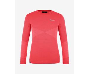 Salewa Zebru Long Sleeve Base Layer Top Red Orange Kids - XS