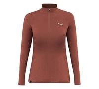 Salewa Zebru Responsiv Half Zip long sleeve base layer top rose brown Women - 34