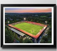 Salford City FC Gifts, Peninsula Stadium Framed Print. Memorabilia, Football Club. Greater Manchester. (Black Frame, 43cm x 33cm)